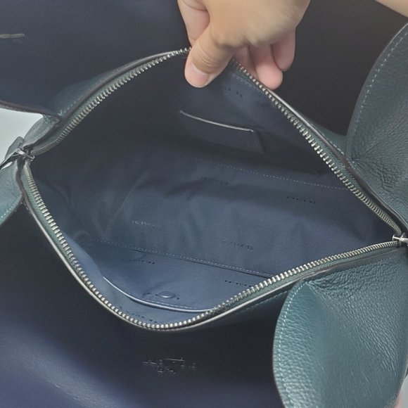 Coach Hadley Hobo in Colorblock 76088 Pine Green Aurora Multi - Picture 7 of 8